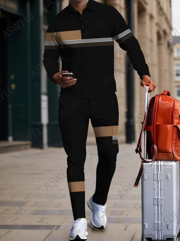 Long Sleeve Zipper Two-piece Set - DUVAL