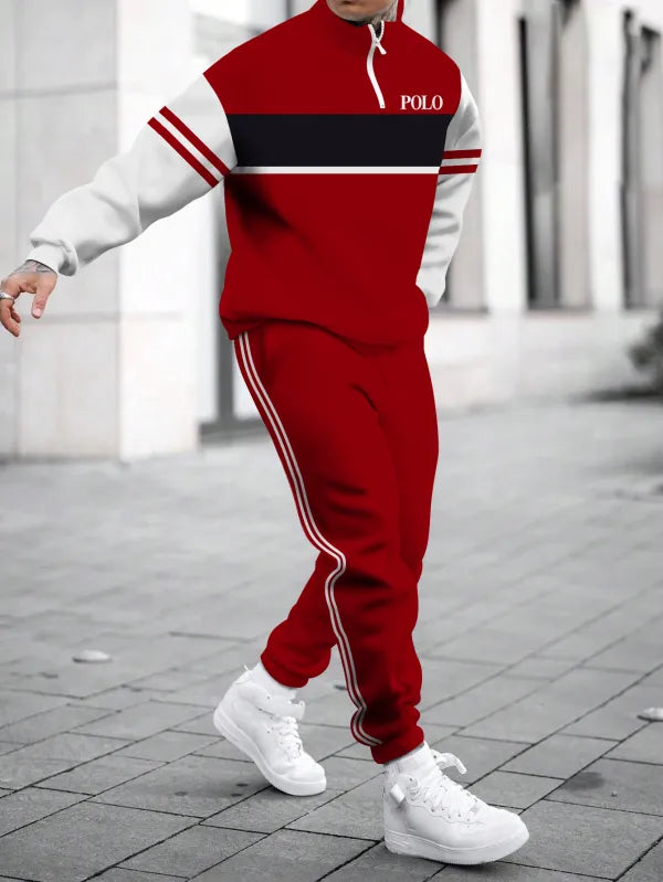 Long Sleeve Zipper Two-piece Set - DUVAL