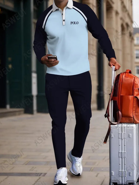 Long Sleeve Zipper Two-piece Set