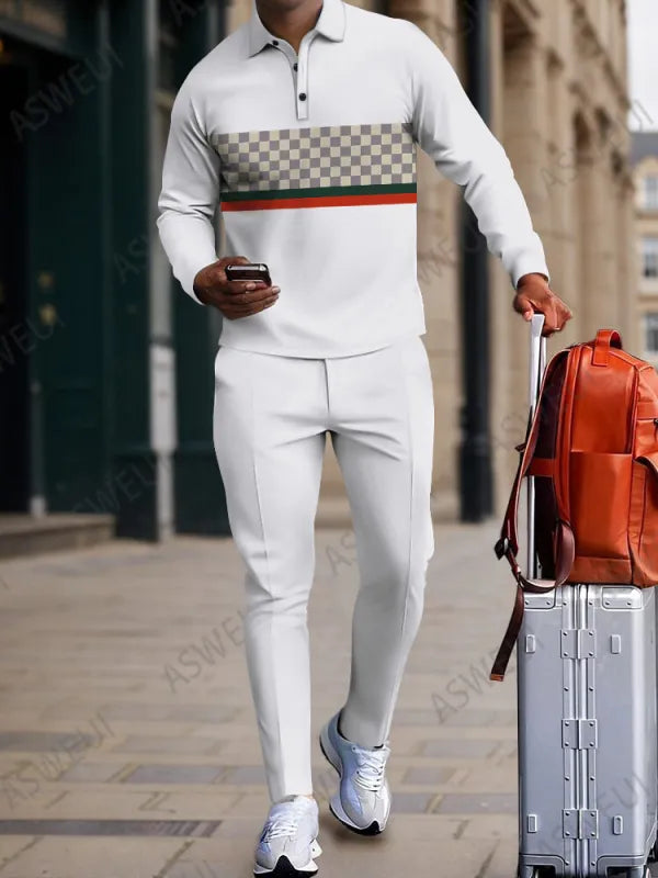 Long Sleeve Zipper Two-piece Set - DUVAL