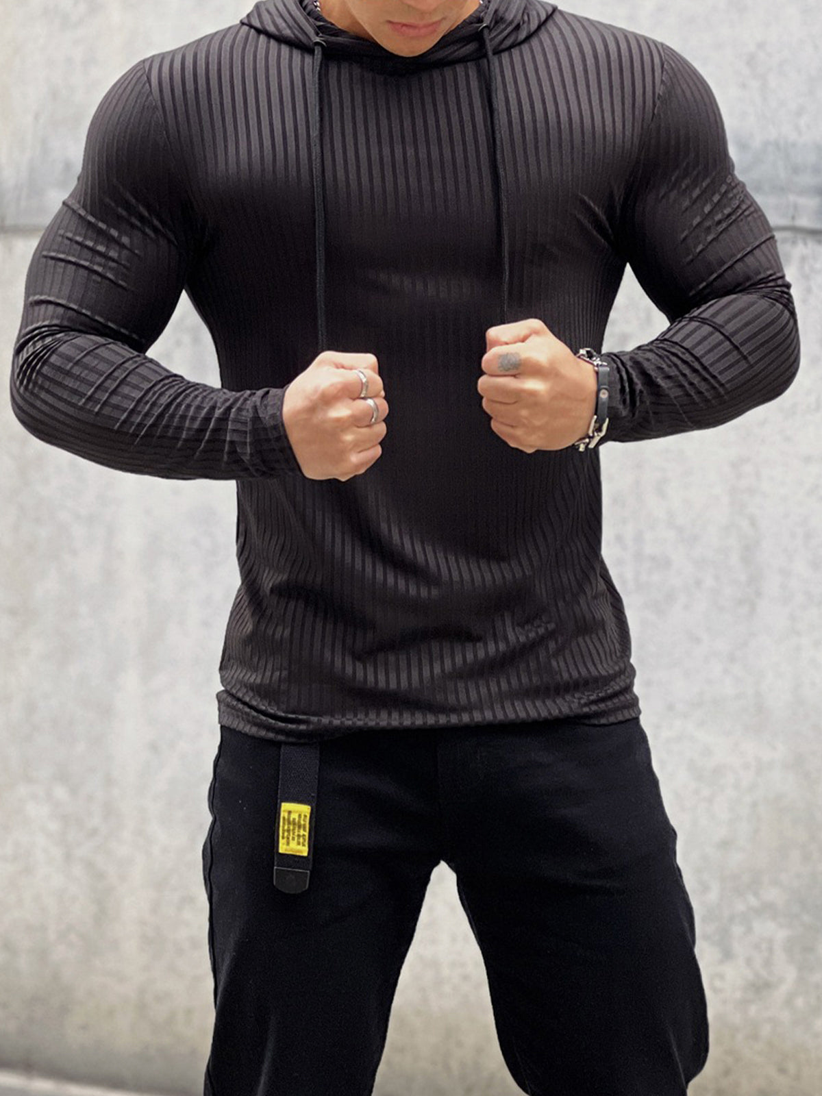 Baselayer Hoodie Stretch Rib Jersey