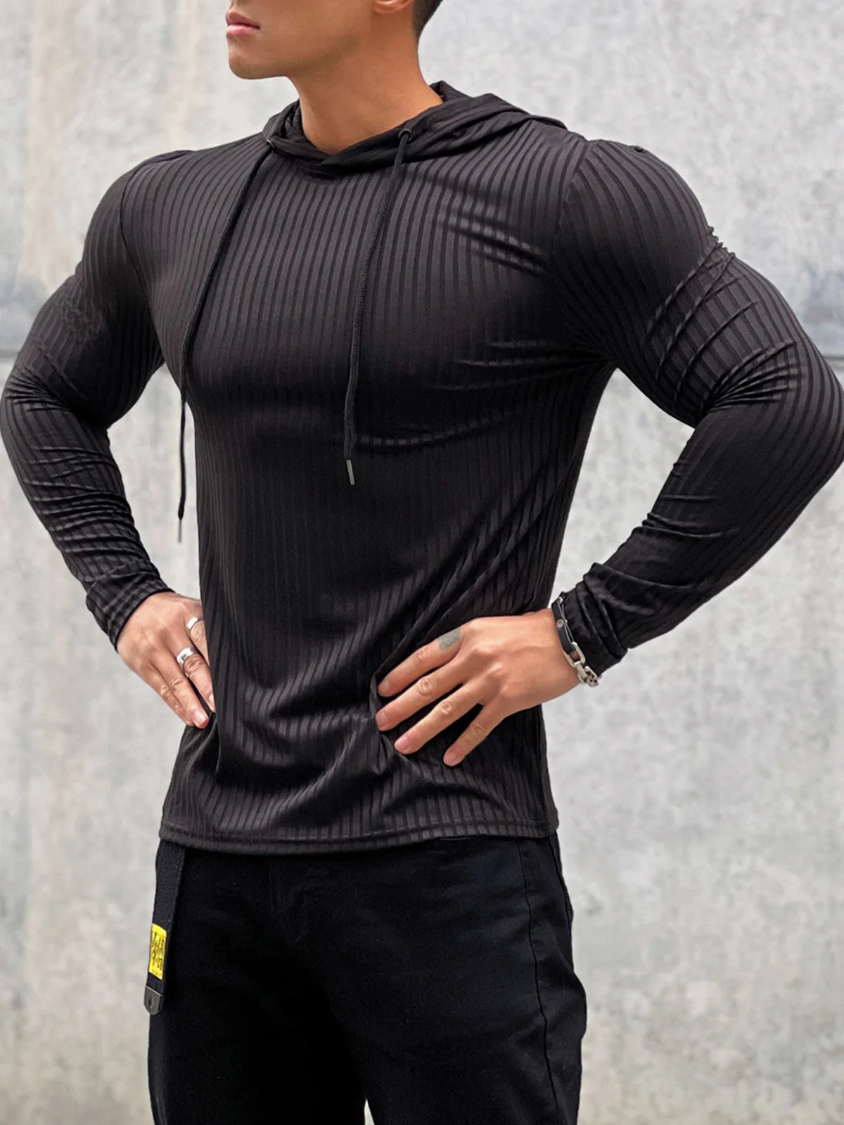 Baselayer Hoodie Stretch Rib Jersey New