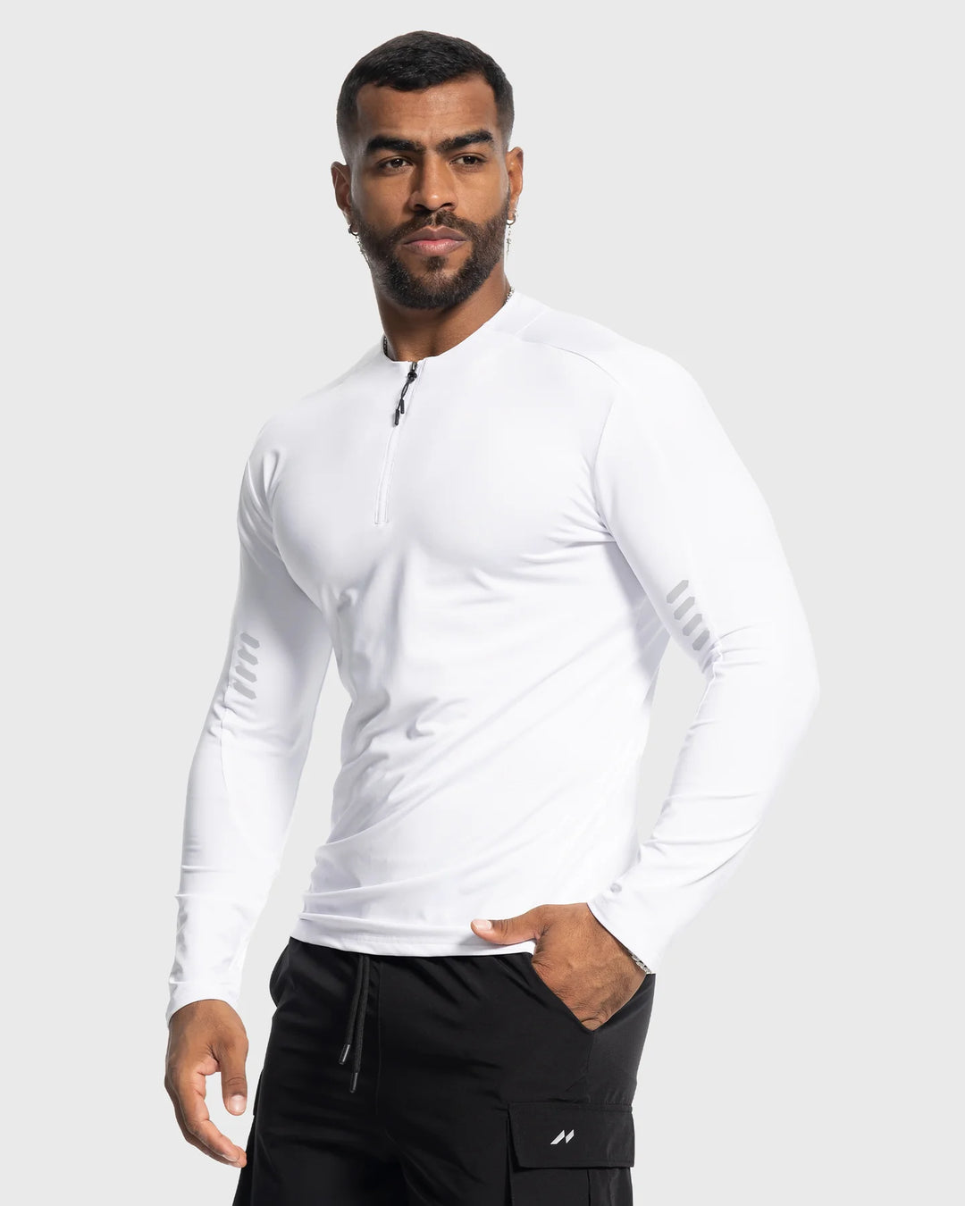 Evolution Half Zip Long Sleeves Shirt Workout Baselayer - DUVAL