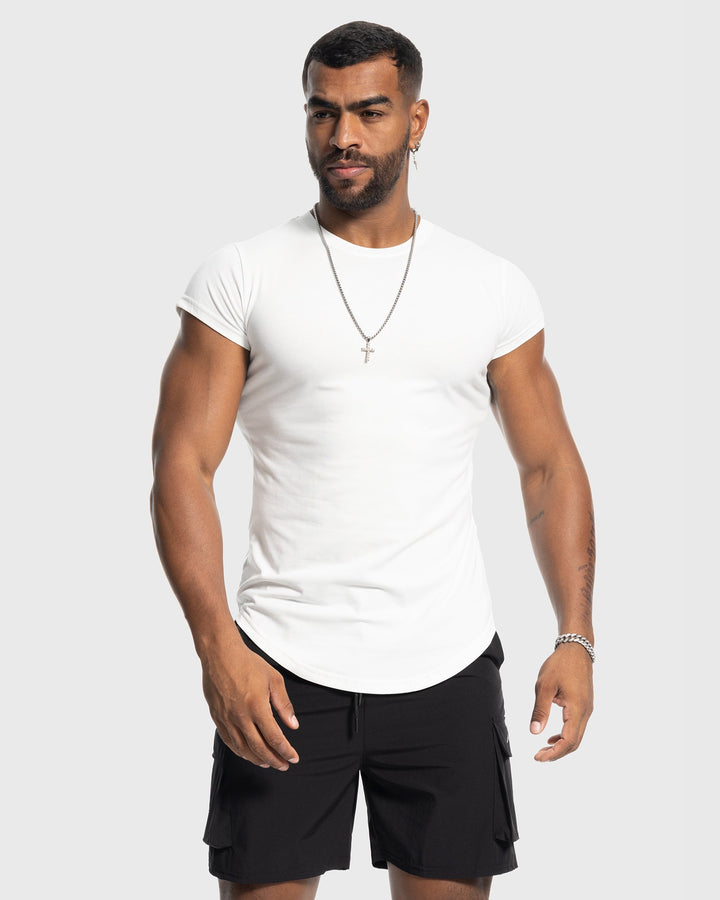 All Day Elite Cap Sleeve Muscle Fit Tee - DUVAL