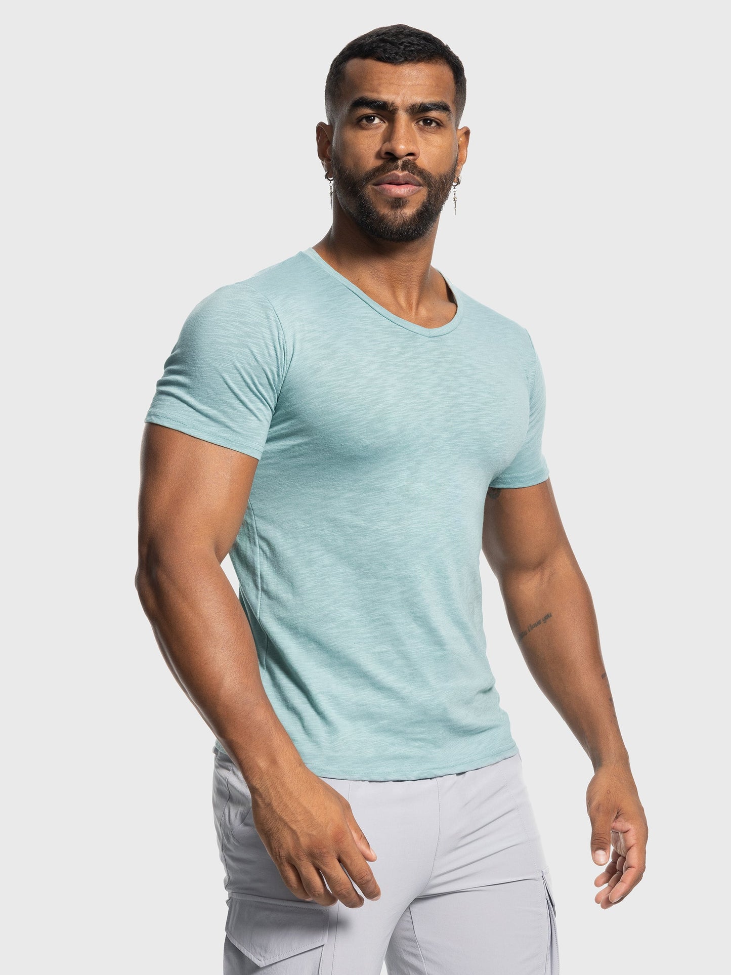 Slub V-neck T-shirt New