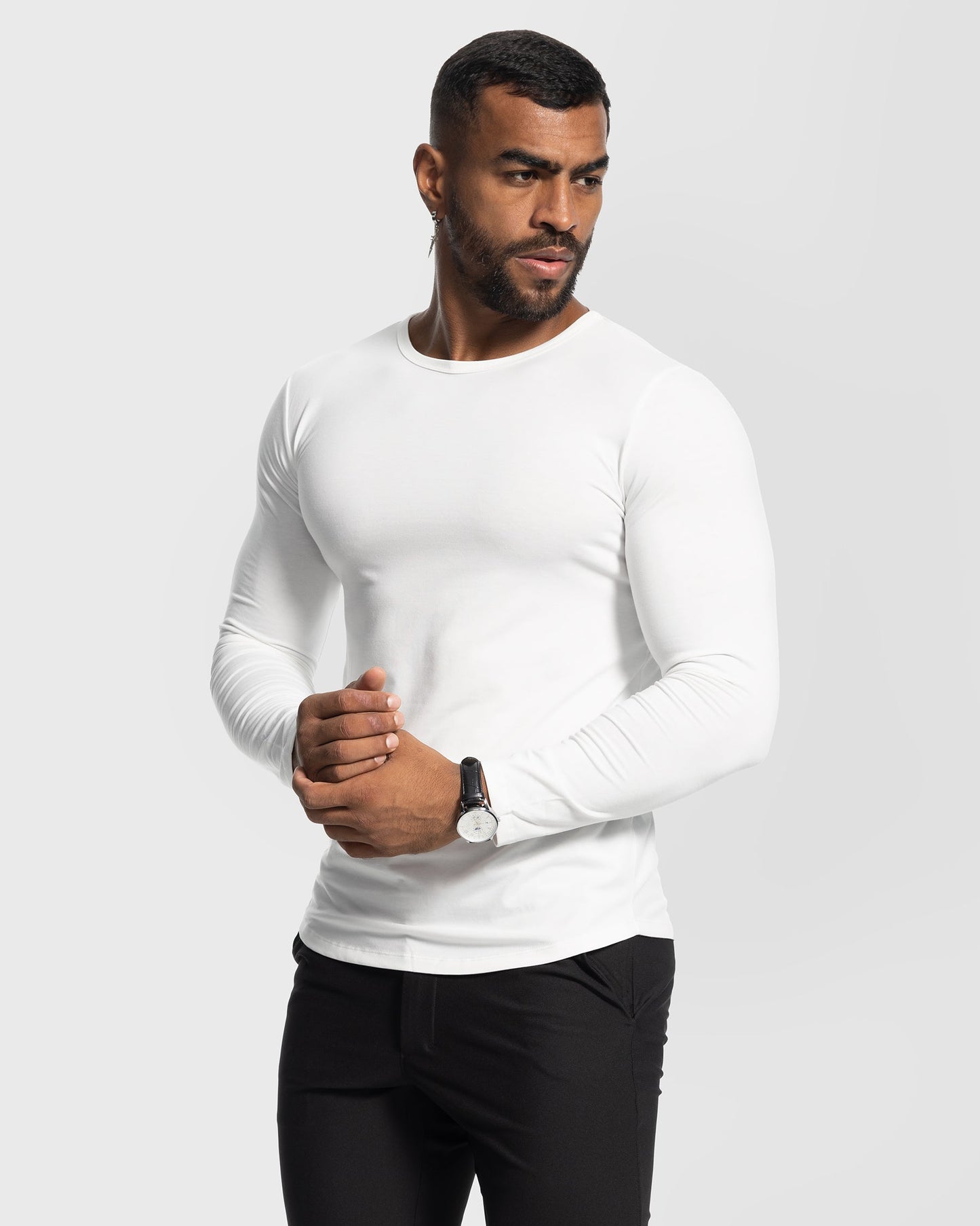 All Day Elite Curve-Hem Tee Long Sleeve