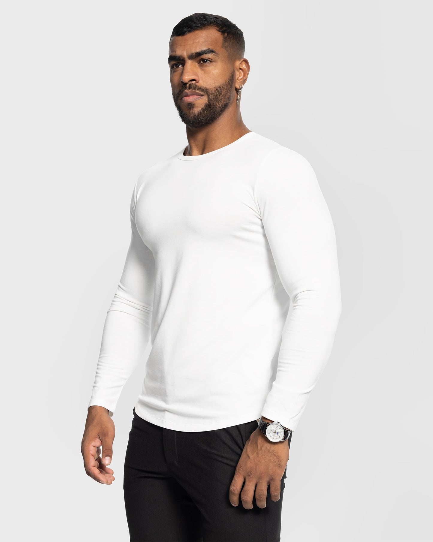 All Day Elite Curve-Hem Tee Stretch Long Sleeve