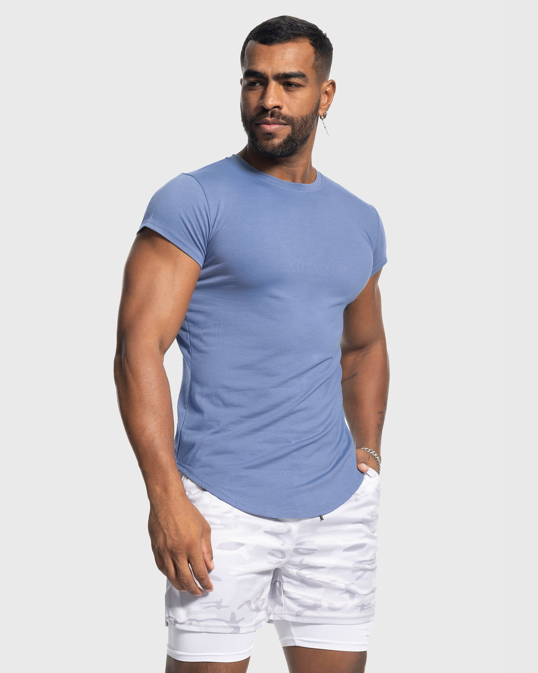 All Day Elite Cap Sleeve Muscle Fit Tee - DUVAL