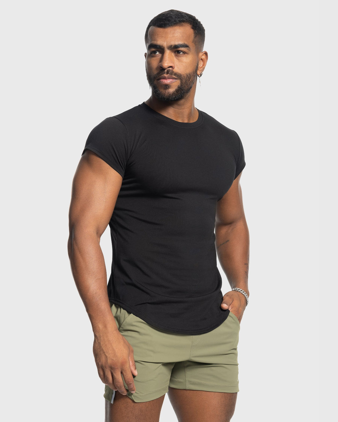 All Day Elite Cap Sleeve Muscle Fit Tee - DUVAL