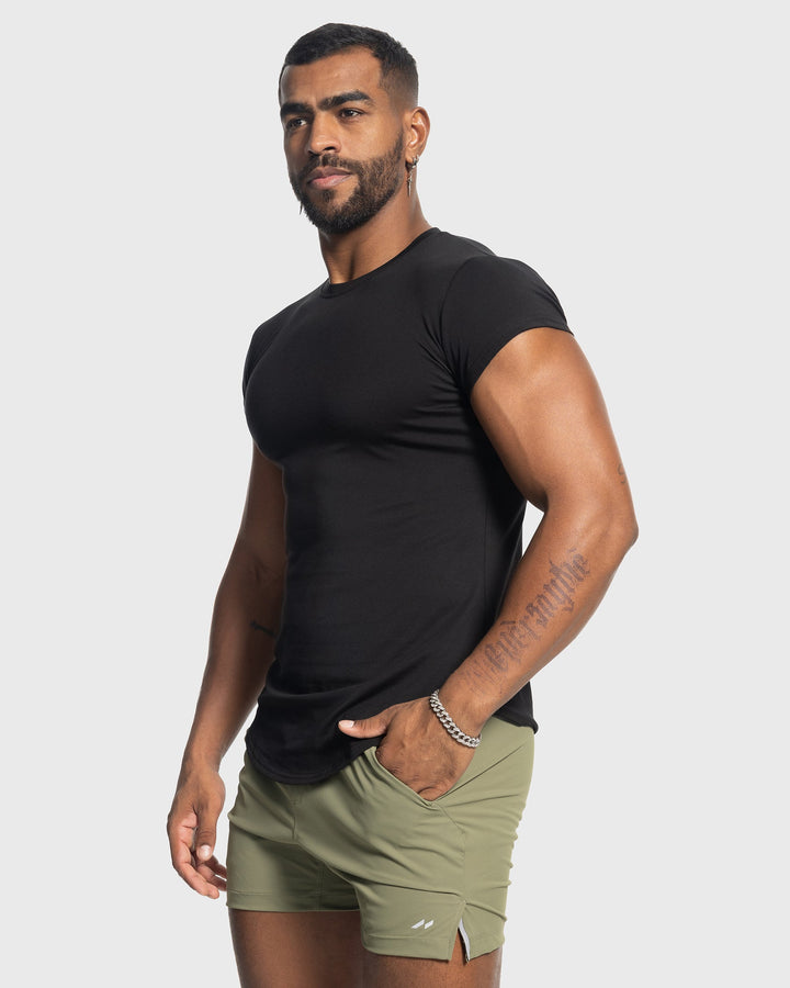 All Day Elite Cap Sleeve Muscle Fit Tee - DUVAL