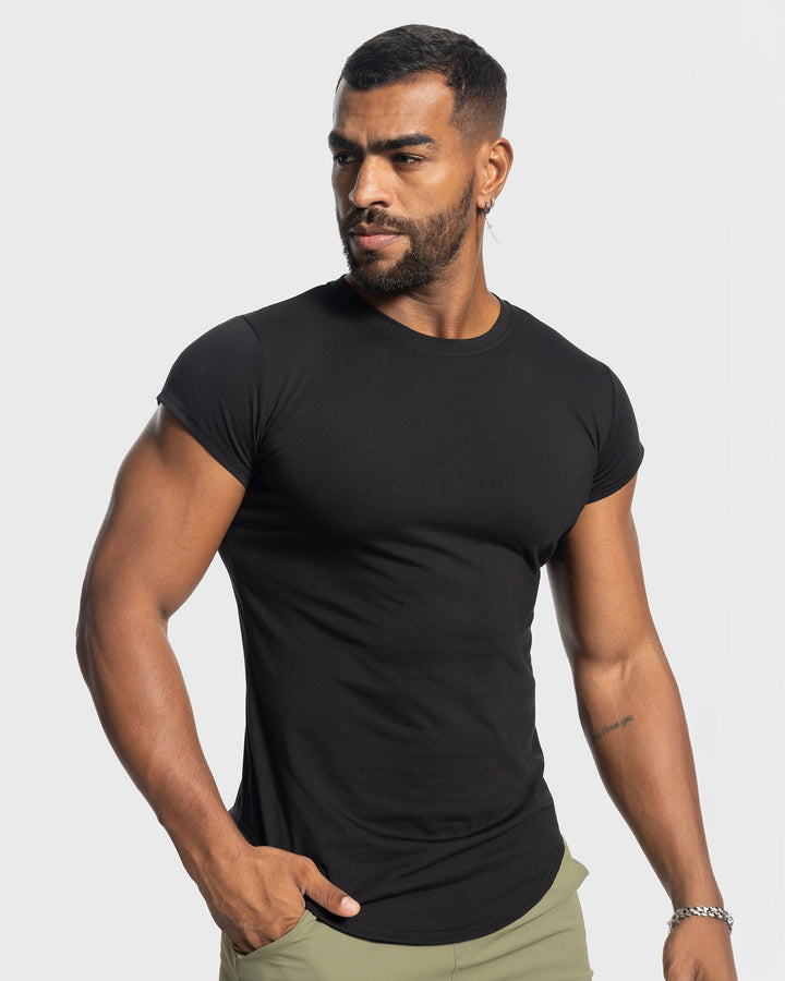 All Day Elite Cap Sleeve Muscle Fit Tee - DUVAL