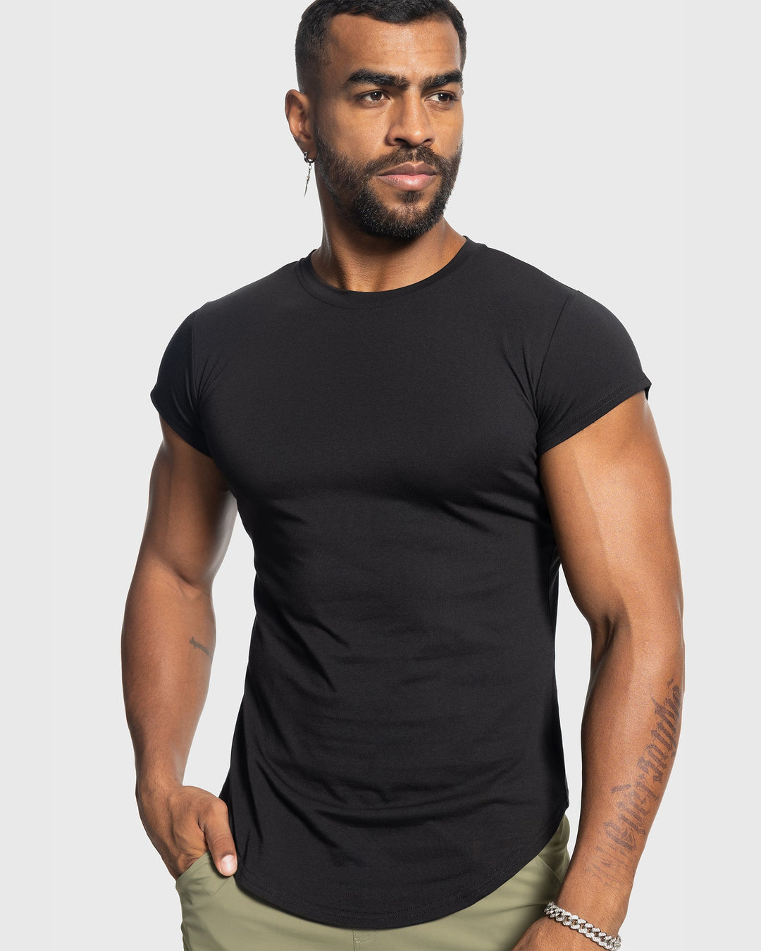 All Day Elite Cap Sleeve Muscle Fit Tee - DUVAL