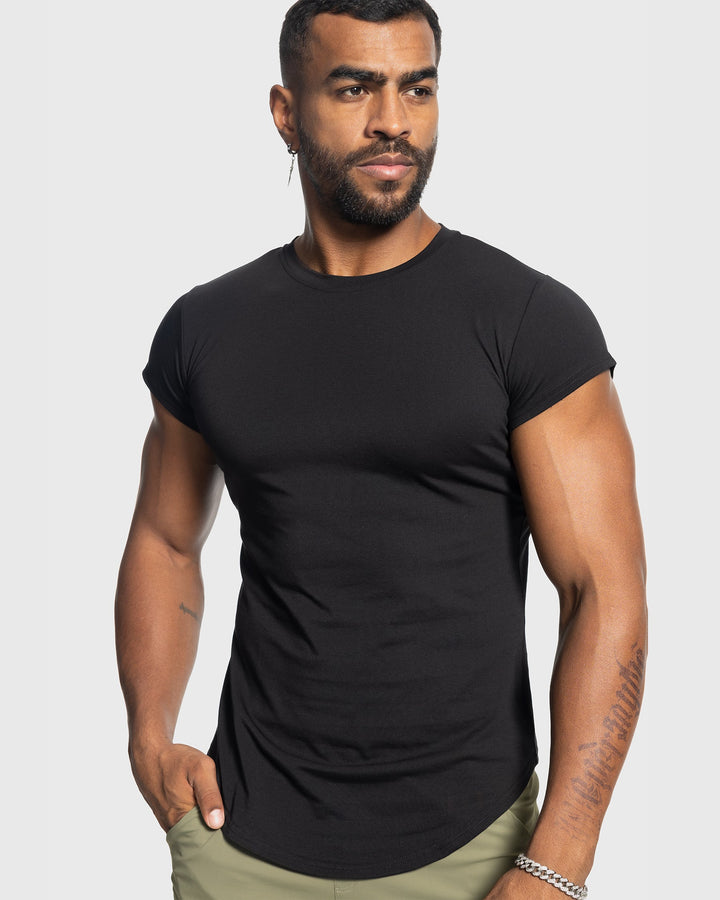All Day Elite Cap Sleeve Muscle Fit Tee - DUVAL