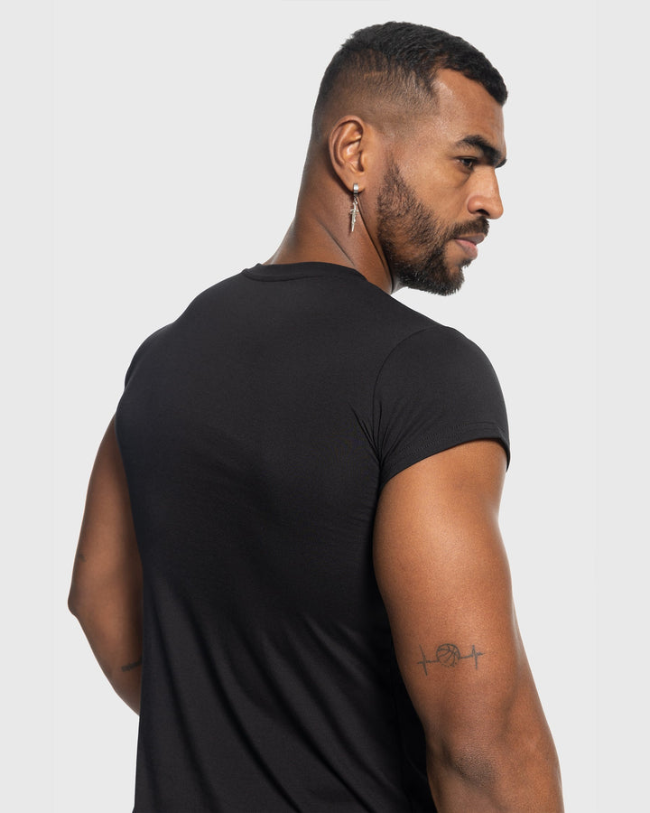 All Day Elite Cap Sleeve Muscle Fit Tee - DUVAL