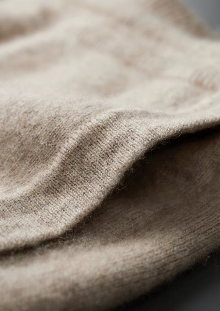 Pure Extra-Fine Merino Wool Sand Luzzo Set