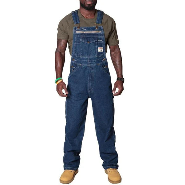 Vintage Multi Pocket Denim Cargo Overalls