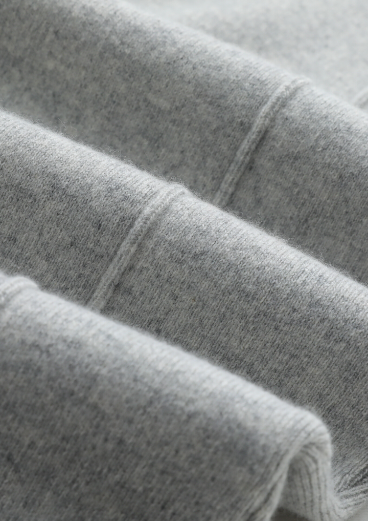 Pure Extra-Fine Merino Wool Light Gray Luzzo Set