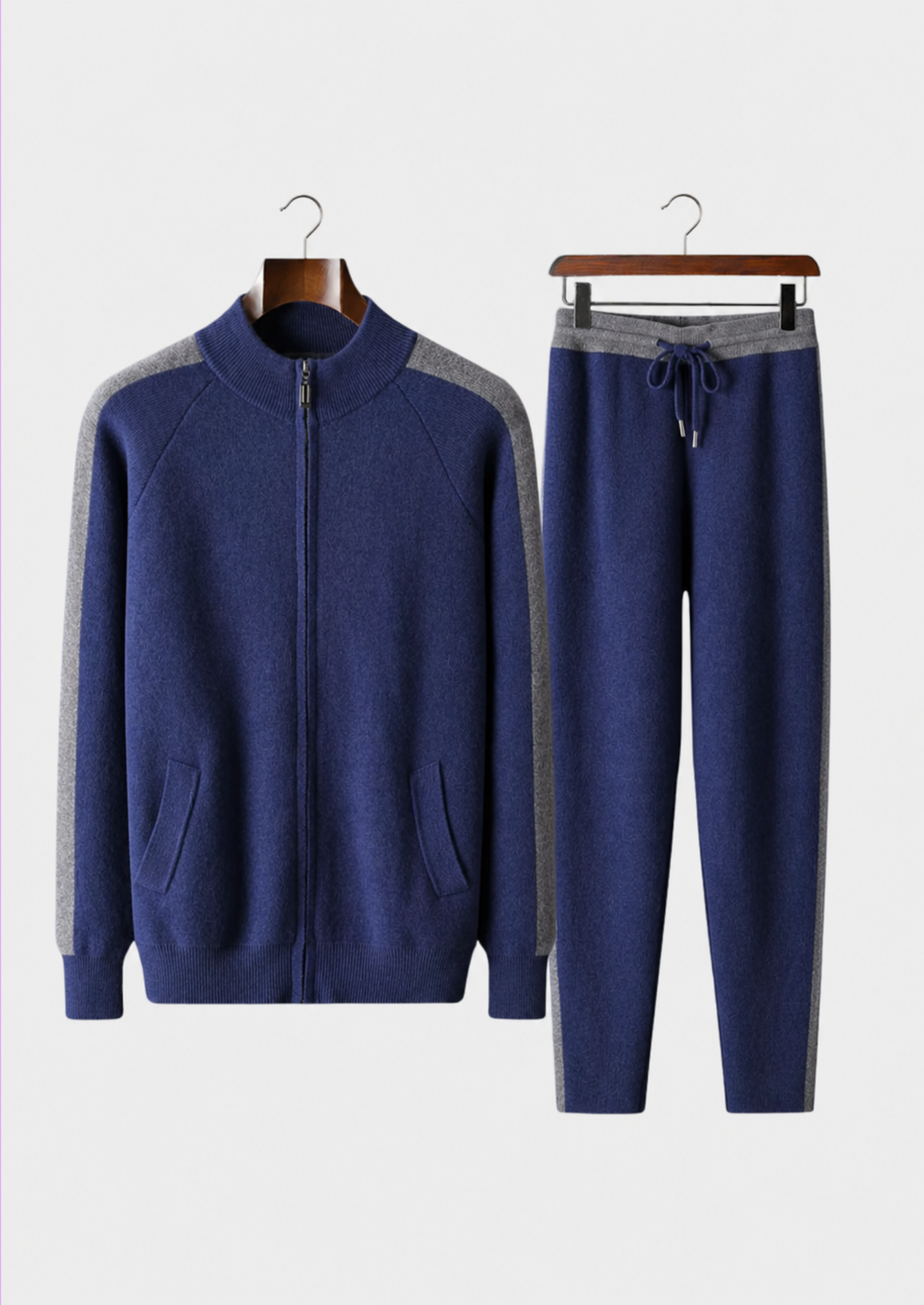 Premium Cashmere Navy Blue Torino Leisure Set