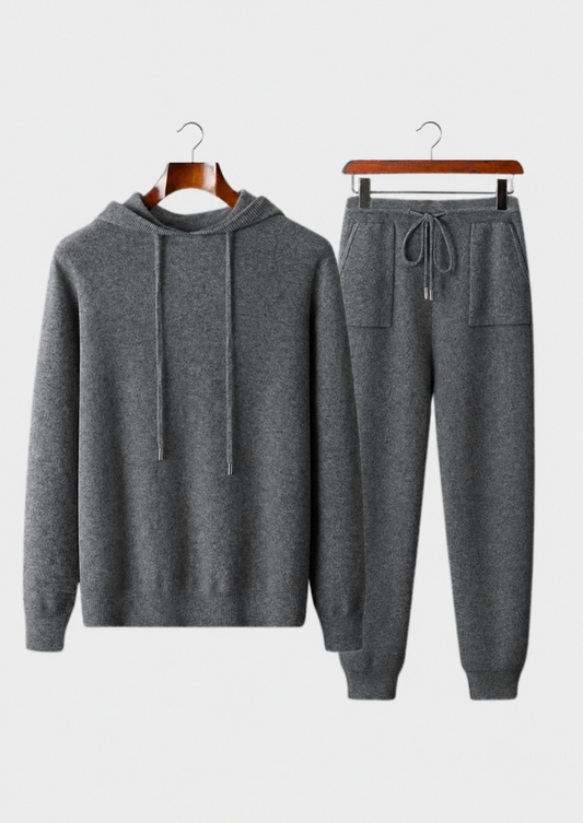Premium Cashmere Dark Gray Alain Leisure Set