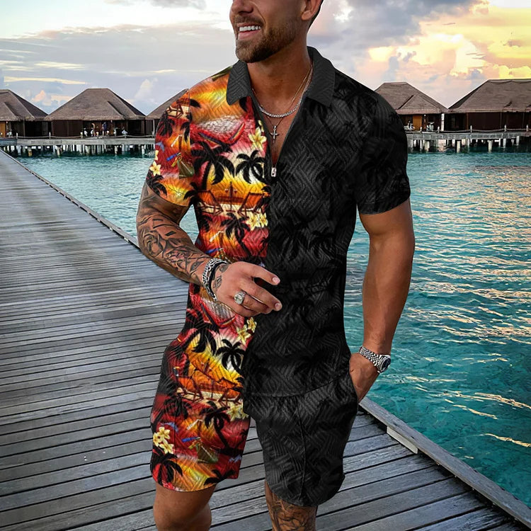 Bahama Darkness Polo Shirt And Shorts Co-Ord - DUVAL