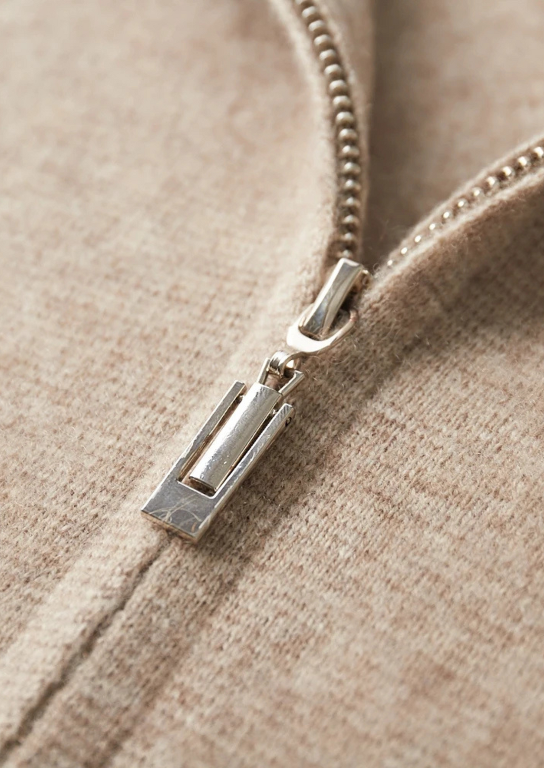 Premium Cashmere Zipper Cardigan