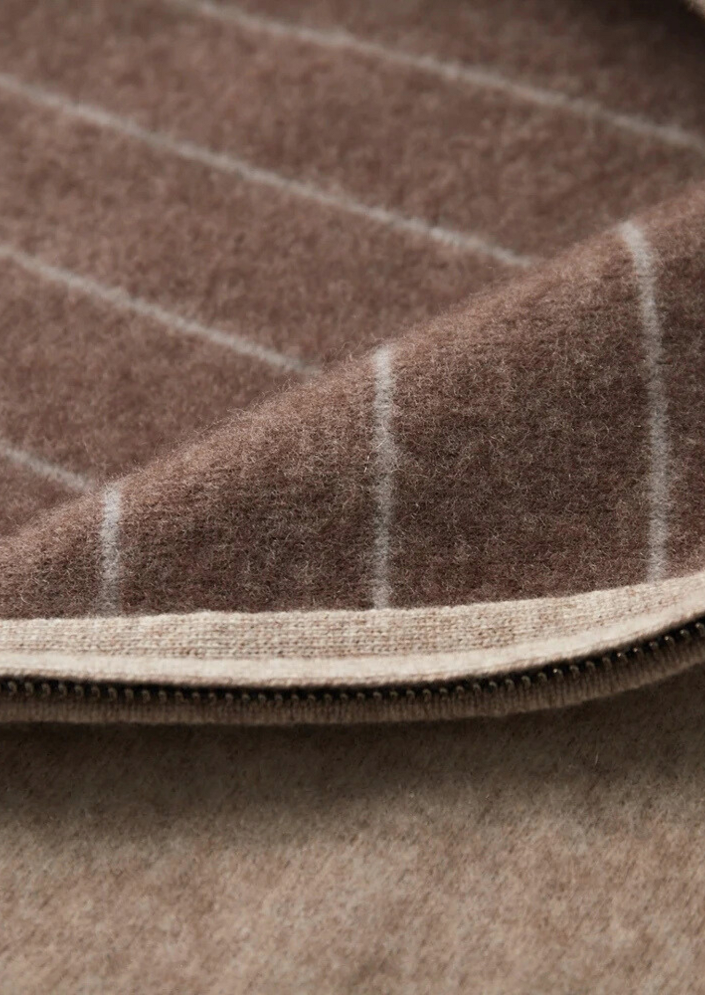 Premium Cashmere Two Tone Zip Cardigan