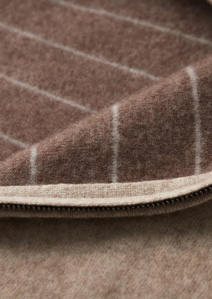 Premium Cashmere Two Tone Zip Cardigan