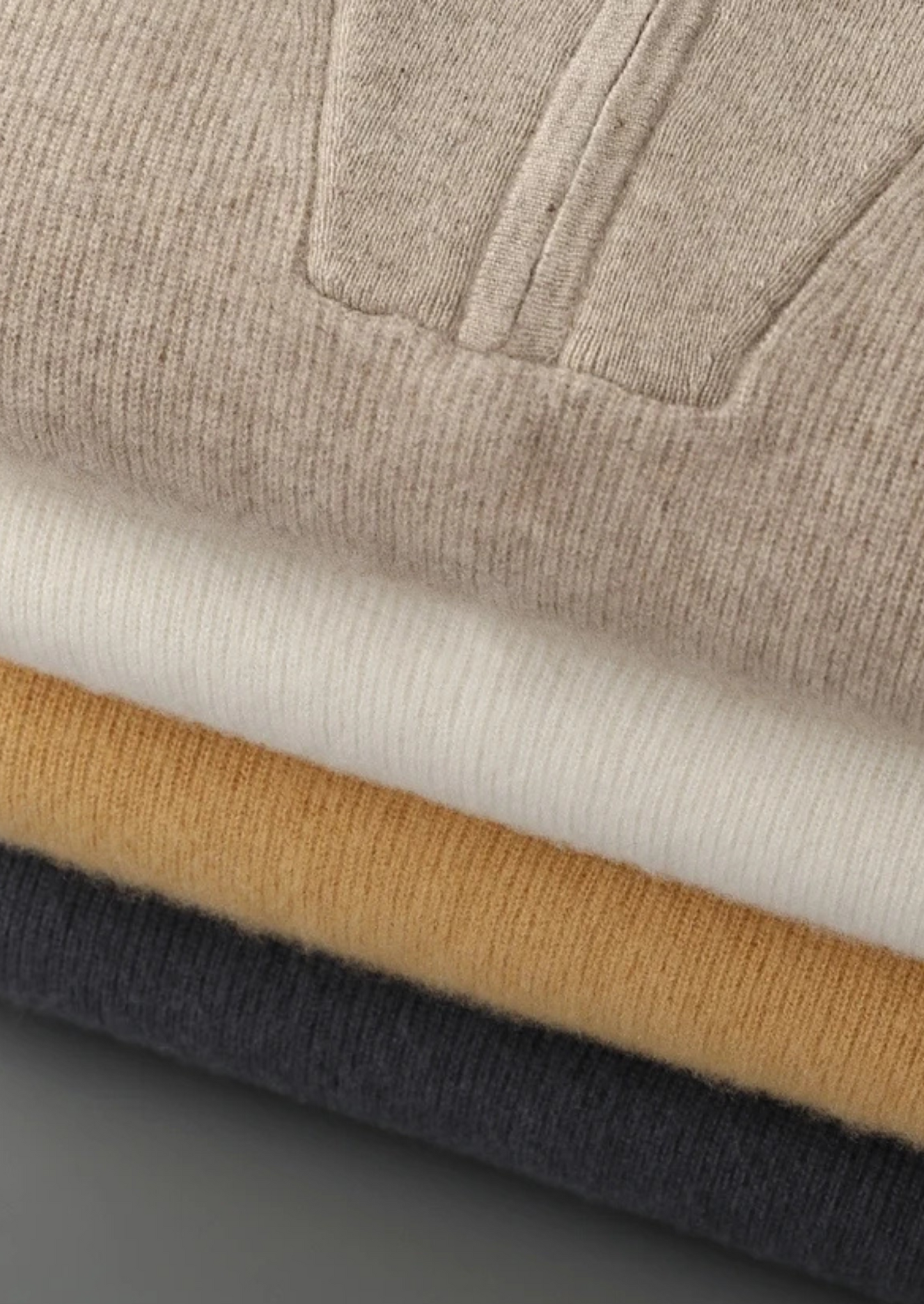Premium Cashmere Ribbed Half-Zip Sweater