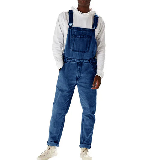 Casual Vintage Denim Overalls