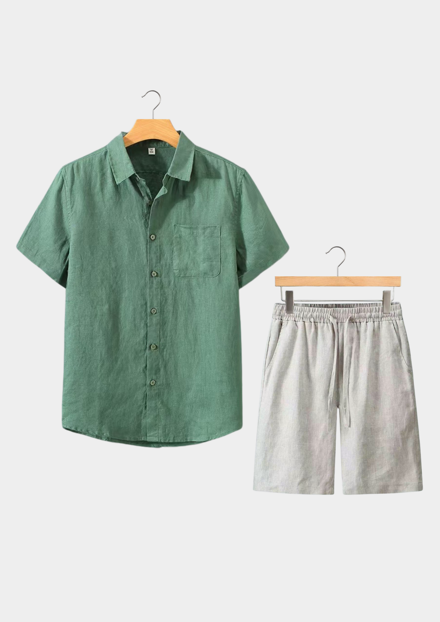 Dolcevita Shortsleeve Summer Set - Green/beige