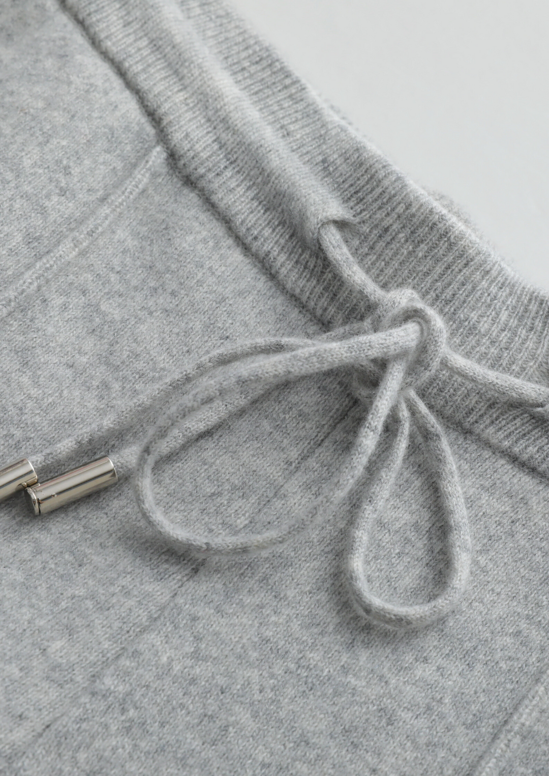 Pure Extra-Fine Merino Wool Light Gray Luzzo Set