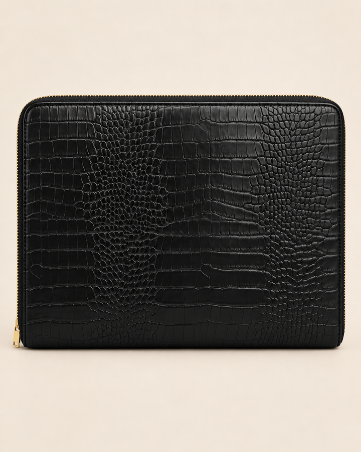 The Basel 34 — Croc-Texture 13" Laptop Portfolio