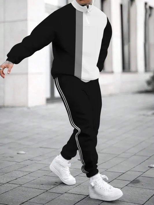 Long Sleeve Zipper Two-piece Set