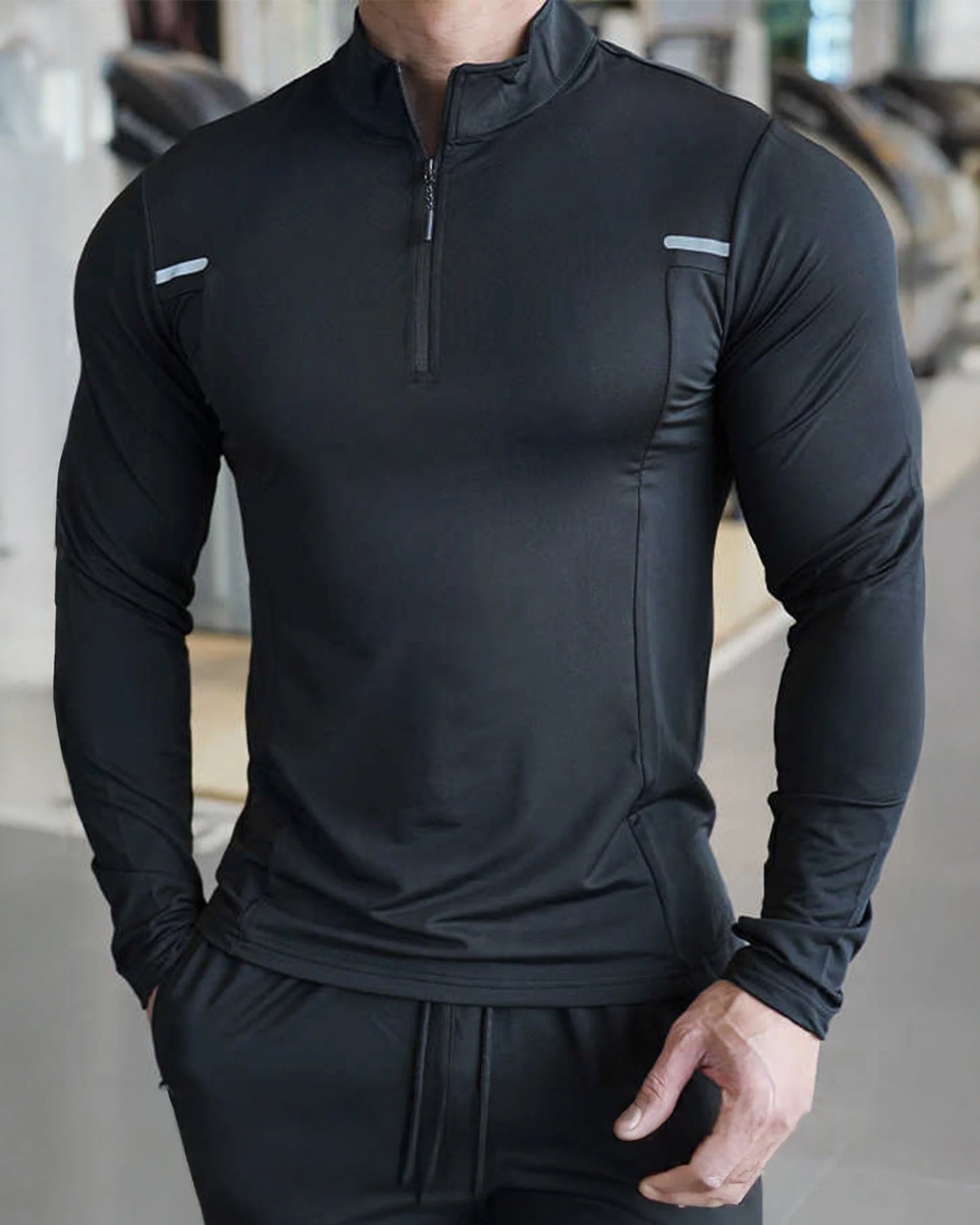 Reflective Performance Quarter-Zip Long Sleeve