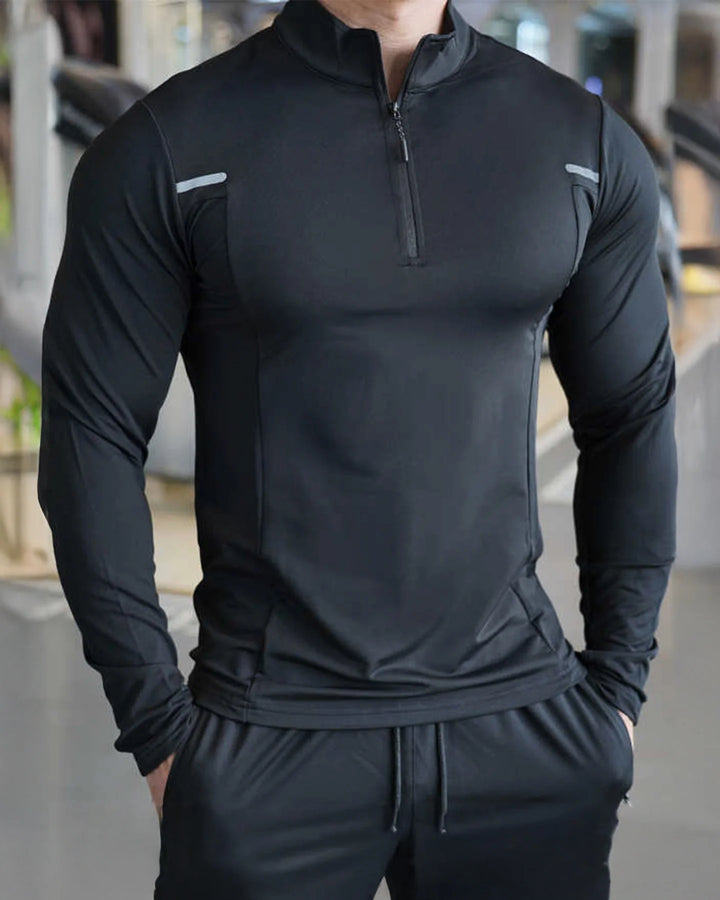 Reflective Performance Quarter-Zip Long Sleeve - DUVAL