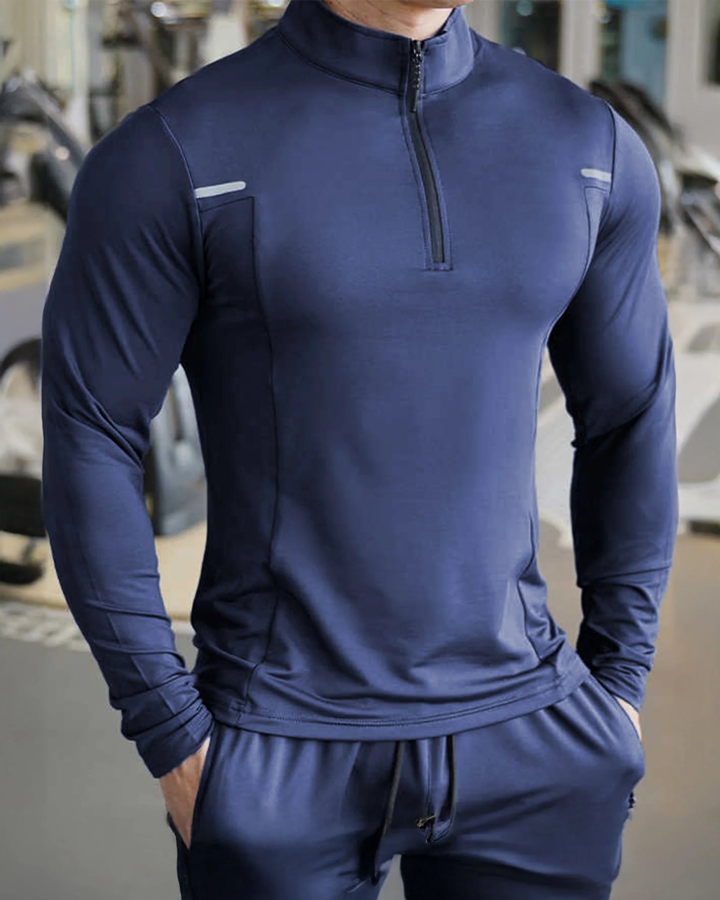 Reflective Performance Quarter-Zip Long Sleeve