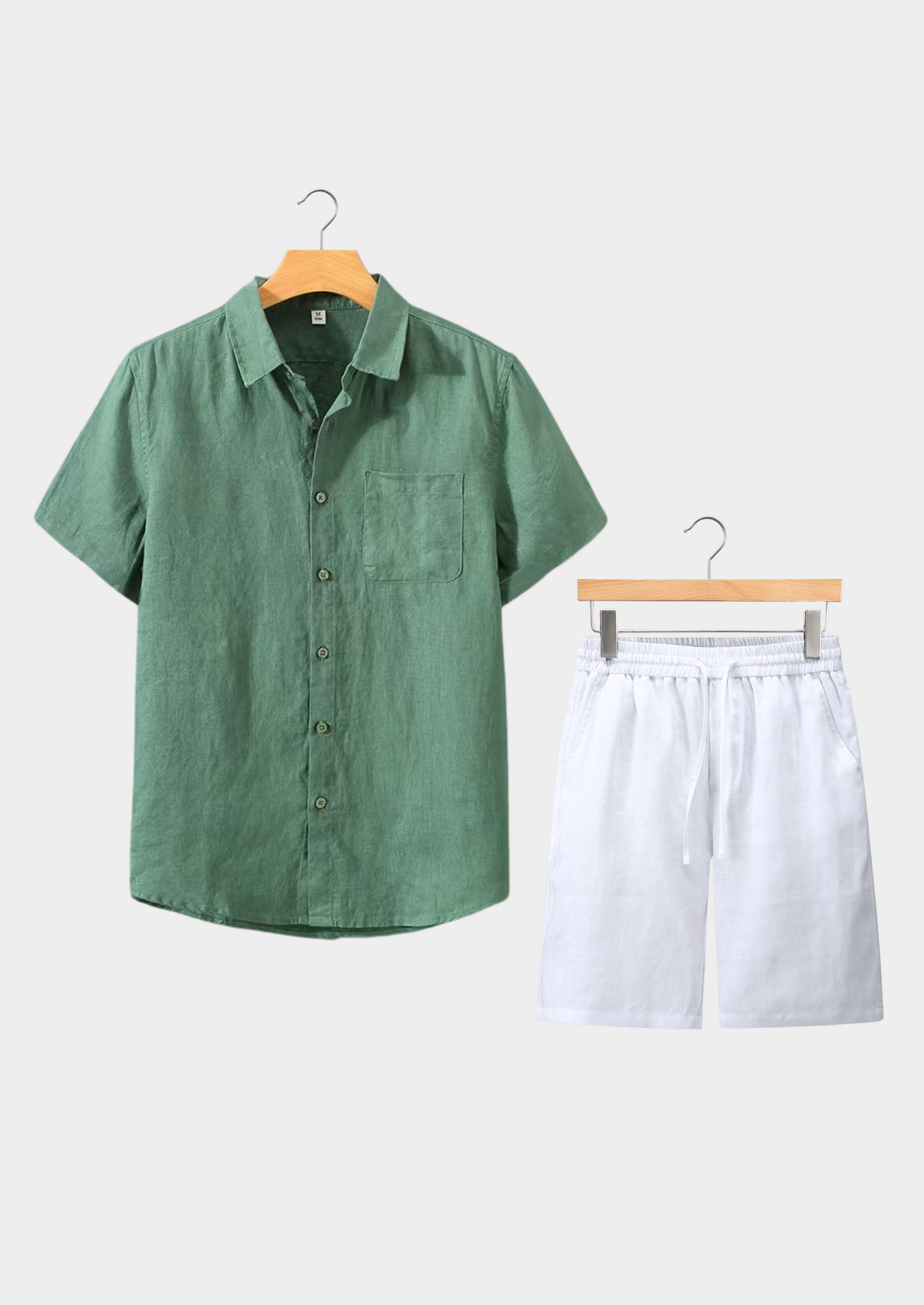 Dolcevita Shortsleeve Summer Set - Green/white