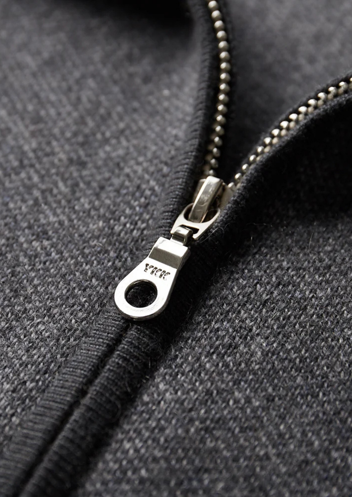 Premium Cashmere Jacquard Zip Cardigan