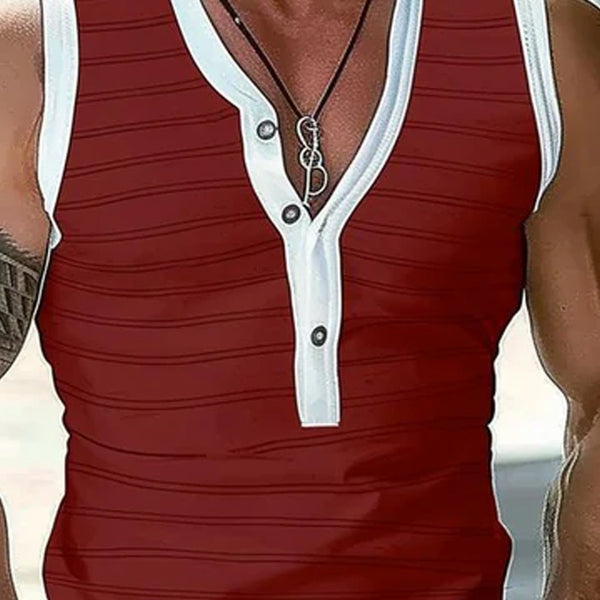 men's-casual-striped-henley-collar-slim-fit-tank-top