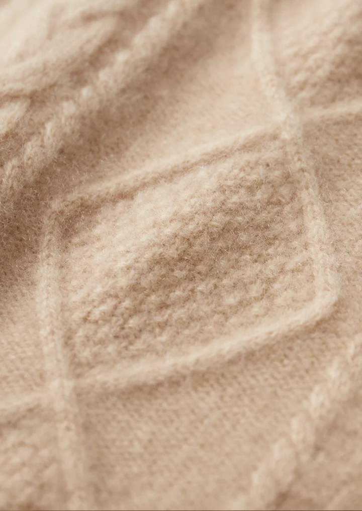Pure Extra-Fine Merino Wool Jacquard Mockneck