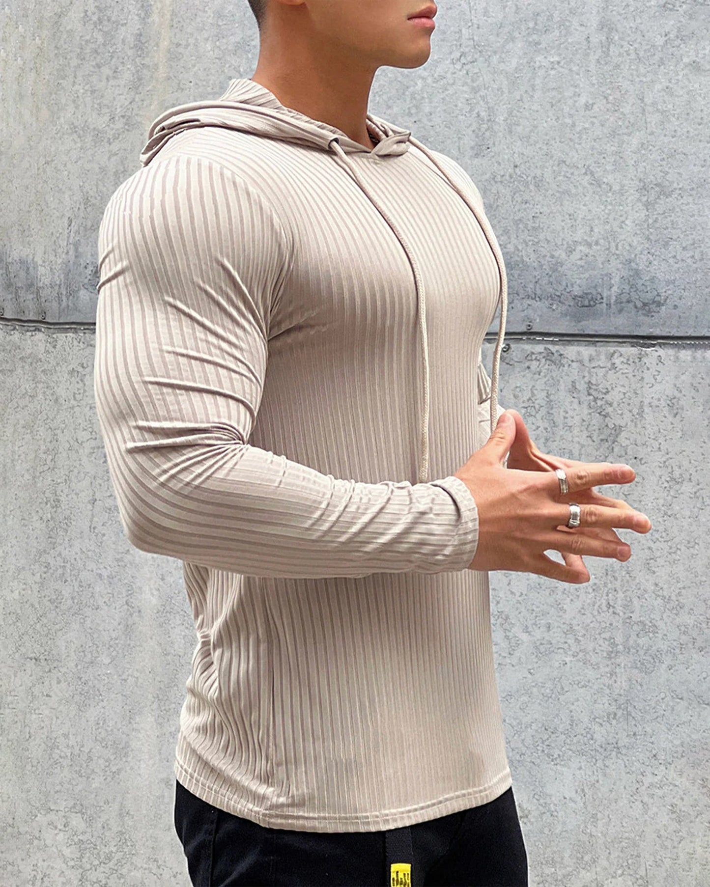 Baselayer Hoodie Stretch Rib Jersey