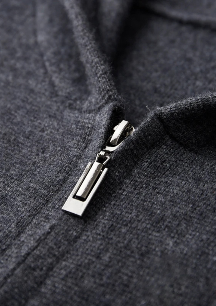 Premium Cashmere Zipper Hoodie