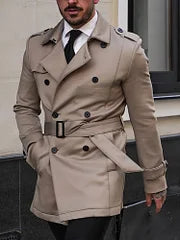 Classic British Style Short Trench Coat - DUVAL