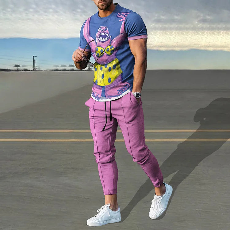 Short Sleeve Casual Two-piece Set - DUVAL