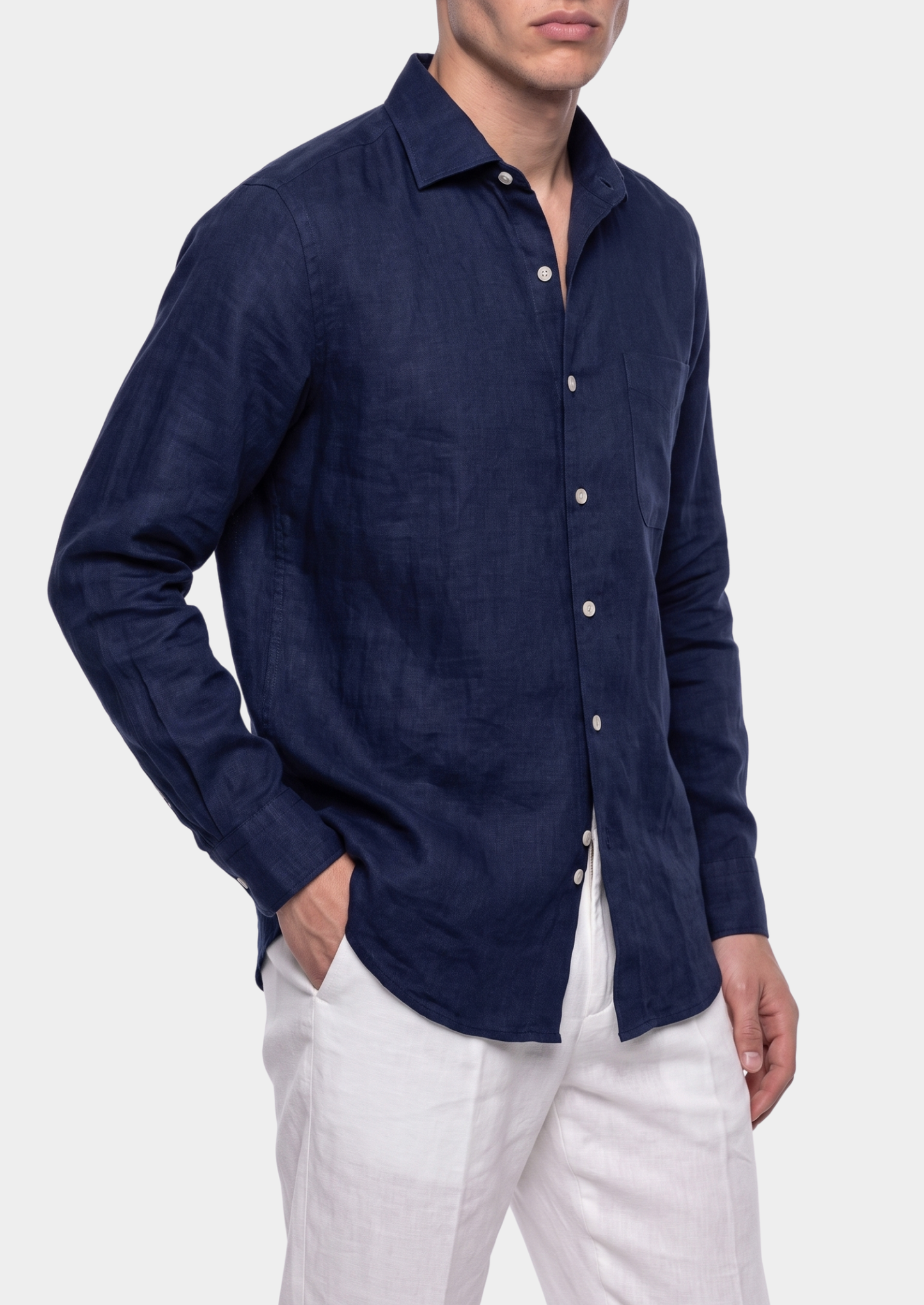 Amalfi Coastal Shirt - Navy Blue