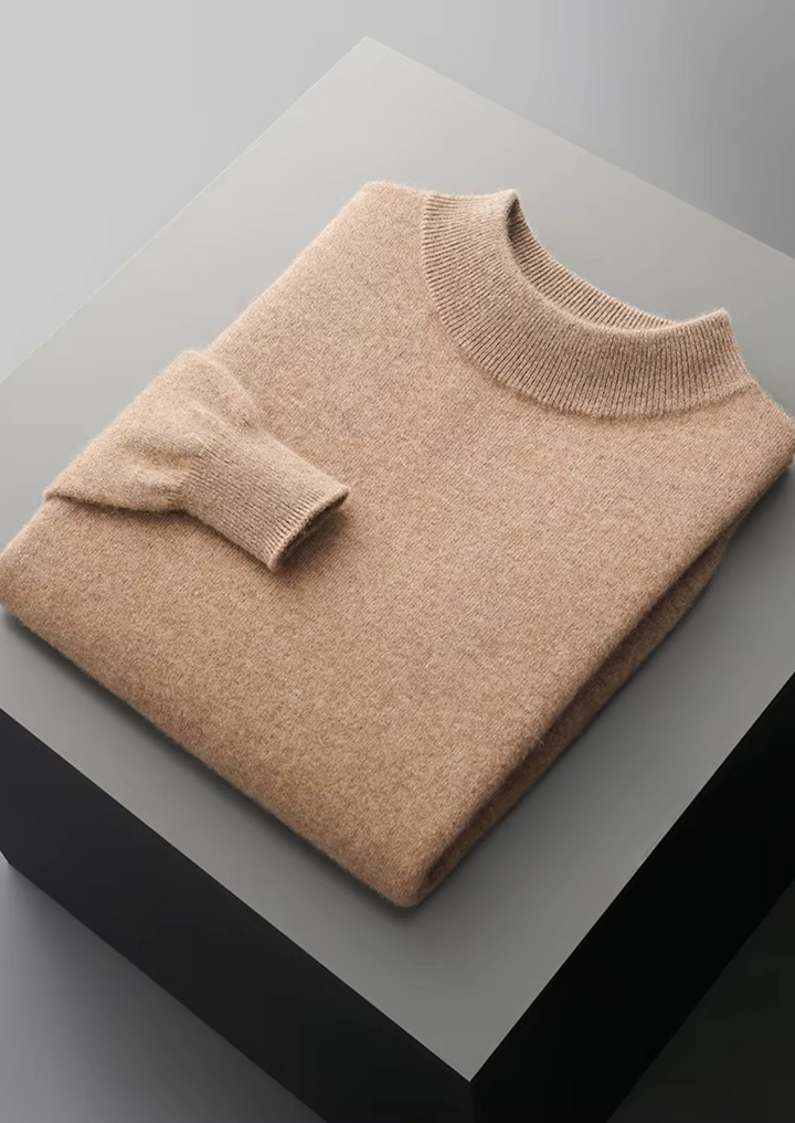 Pure Extra-Fine Merino Wool Classic Mockneck