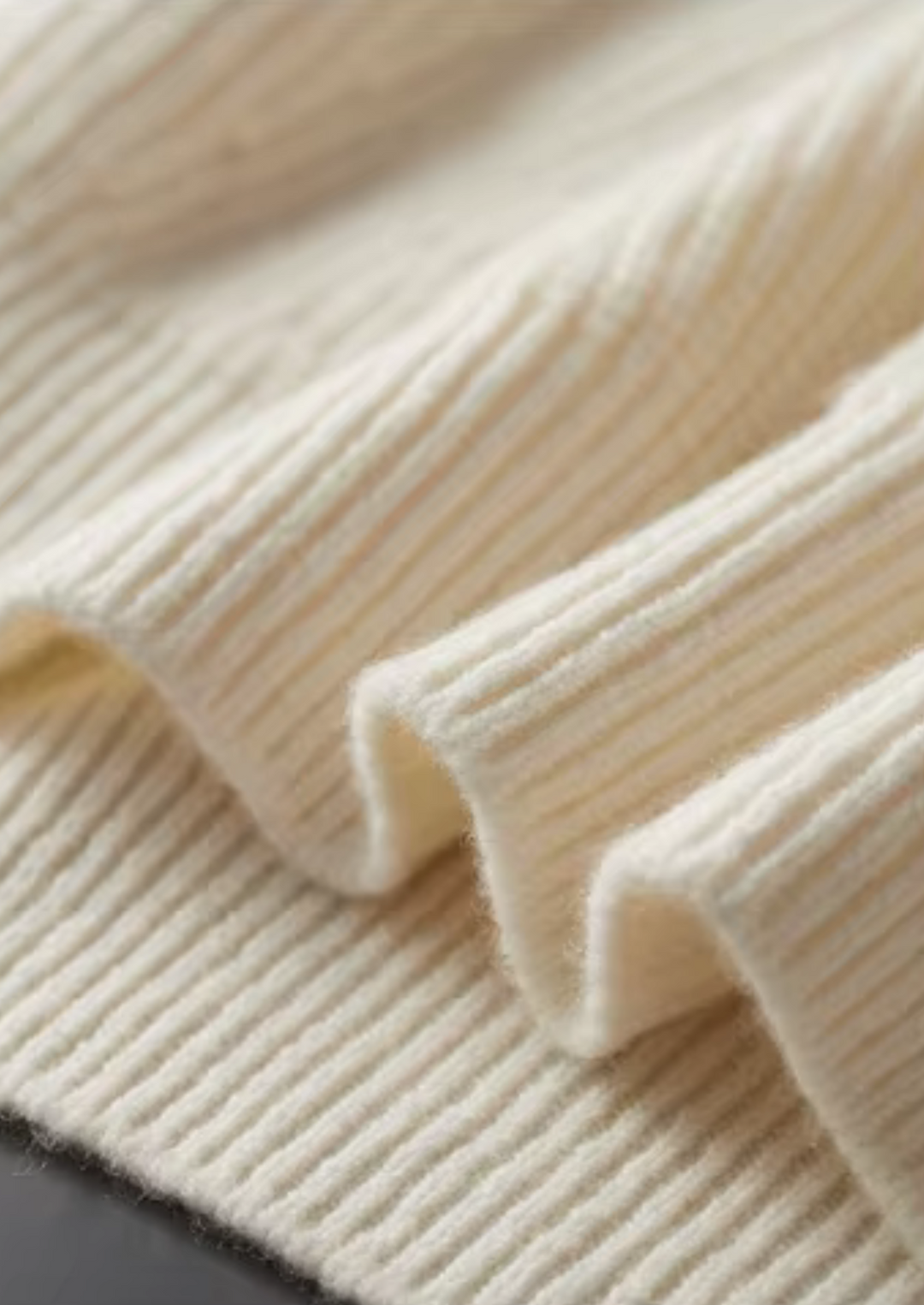 Pure Extra-Fine Merino Wool Ribbed Half-Zip