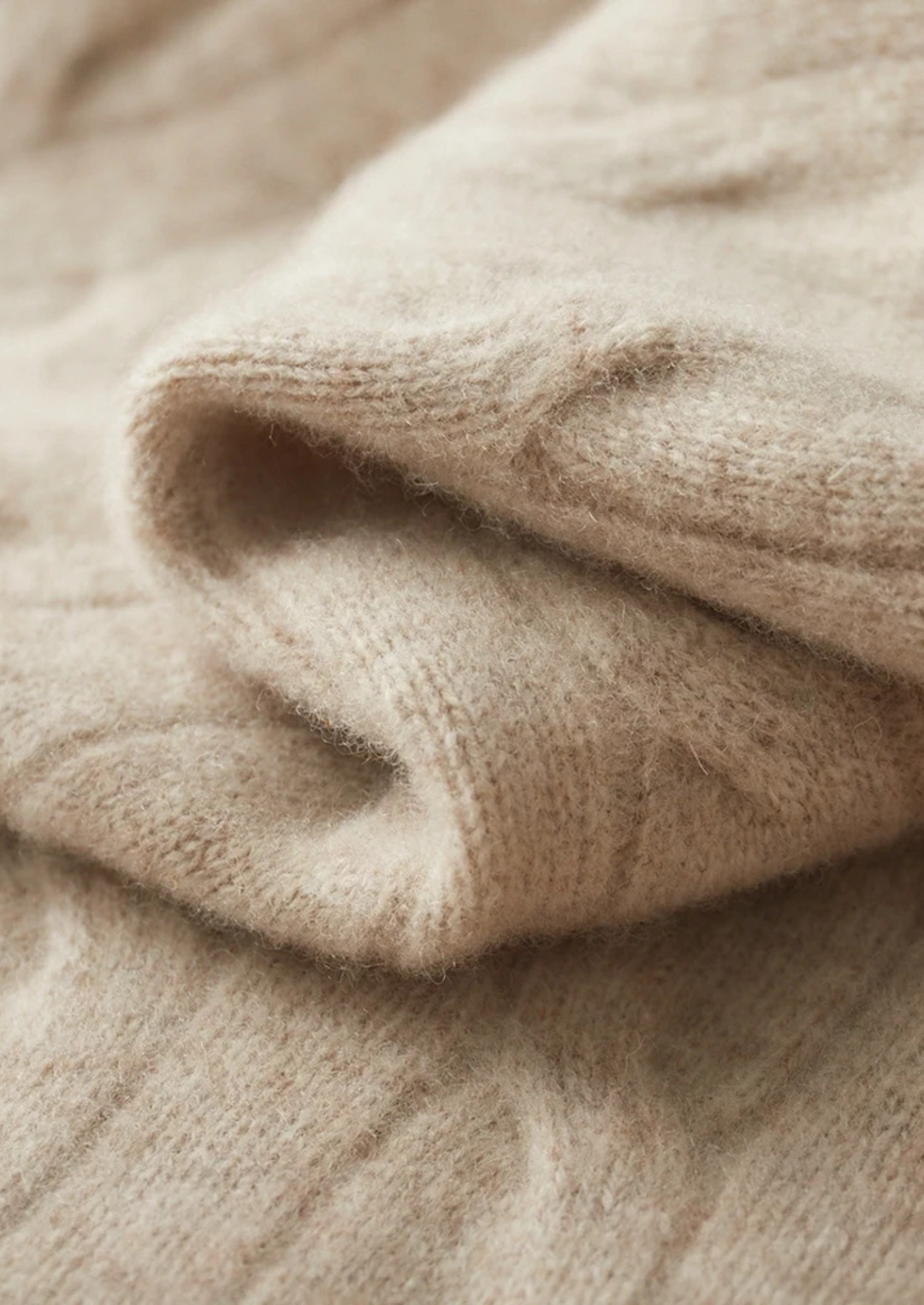 Pure Extra-Fine Merino Wool Cable Half Zip