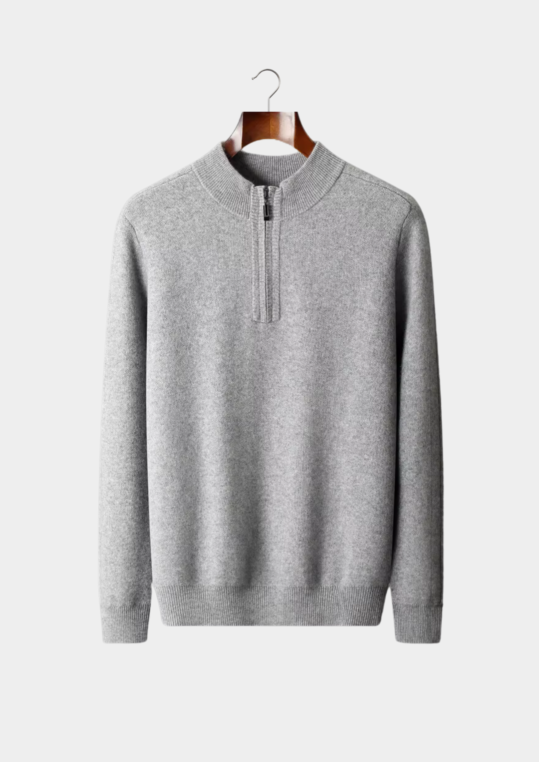 Premium Cashmere Essential Half-Zip Sweater