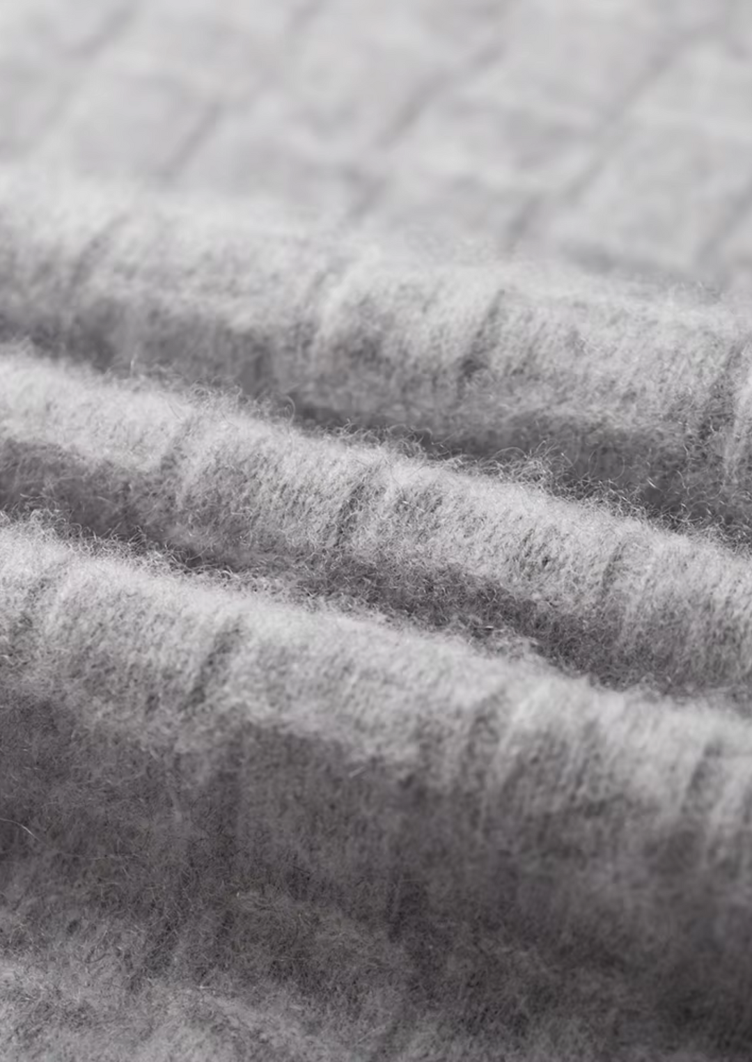 Pure Extra-Fine Merino Wool Textured Mockneck